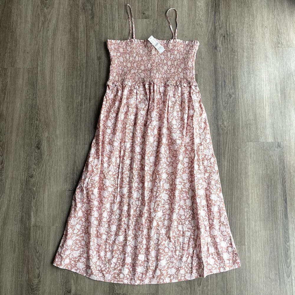 NWT J. Crew Smocked cotton poplin dress in Rose Vines XL​​​​ - Picture 2 of 6